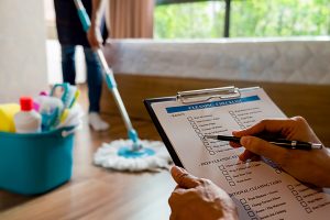 Cleaning checklist used to plan restaurant cleaning tasks